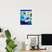 Euphorische Bloemen  Poster (Thuiskantoor)