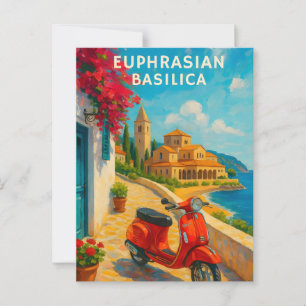 Euphrasische Basiliek Poreč Kroatië Vintage Reis P Briefkaart