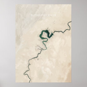 Euphrates River, Iraakse reisillustratie Poster