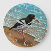 Eurasian Oystercatcher clock Grote Klok (Voorkant)