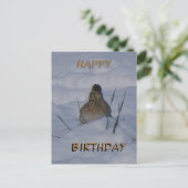 Eurasian Skylark Bird Cust. Text Birthday Postcard Feestdagenkaart (Staand voorkant)