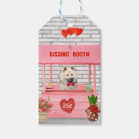 Eurasier Dog Valentijnsdag Kissing Booth Cadeaulabel (Voorkant)