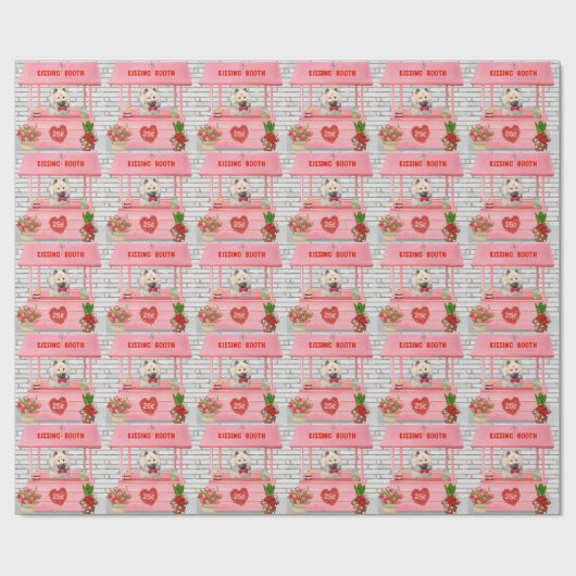 Eurasier Dog Valentijnsdag Kissing Booth Cadeaupapier (Vlak)