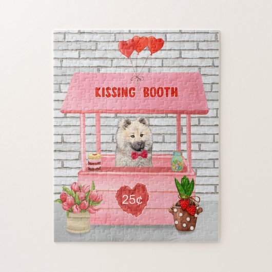 Eurasier Dog Valentijnsdag Kissing Booth Legpuzzel (Verticaal)