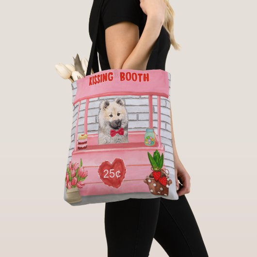 Eurasier Dog Valentijnsdag Kissing Booth Tote Bag (Dichtbij)