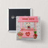 Eurasier Dog Valentijnsdag Kissing Booth Vierkante Button 5,1 Cm (Voorkant /achterkant)
