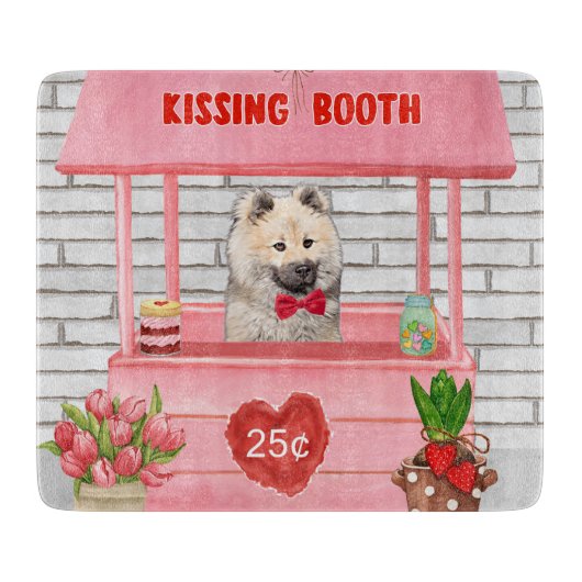Eurasiër hond Valentijnsdag kussen booth Snijplank (Voorkant)