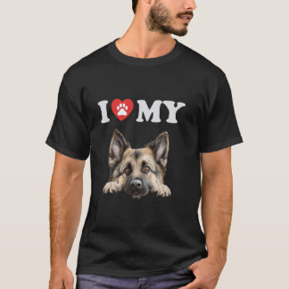 Eurasier I Heart My Dog Funny Dog Lover T-shirt