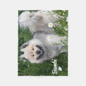 Eurasier Schattige Hond Foto Hengst Sherpa Fleece Deken (Voorkant)