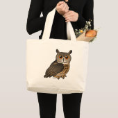 Euraziatische arend-owl grote tote bag (Voorkant (product))