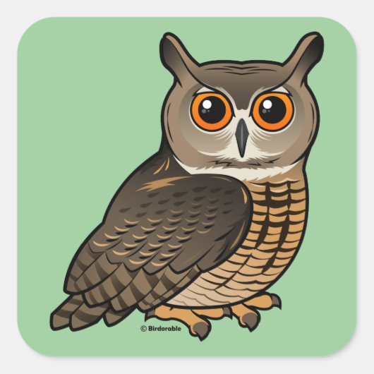 Euraziatische arend-owl vierkante sticker (Voorkant)