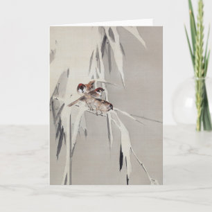 Euraziatische boom in sneeuw, Watanabe Seitei Kaart