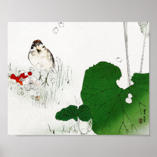 Euraziatische Boom Sparrow, Watanabe Seitei Poster