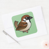 Euraziatische boomgaard vierkante sticker (Envelop)