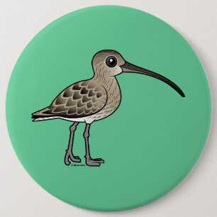 Euraziatische Curlew Ronde Button 6,0 Cm