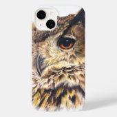 Euraziatische Eagle Owl fine art waterverf Case-Mate iPhone Case (Achterkant)