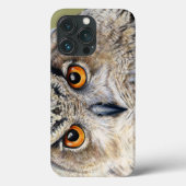 Euraziatische Eagle Owl waterverf bruin Case-Mate iPhone Case (Achterkant)
