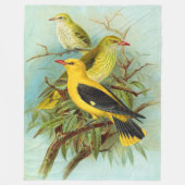  Euraziatische Golden Oriole Bird Fleece Deken (Voorkant)