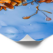 Euraziatische Nuthatch in impressionistische stijl Perfect Poster (Hoek)