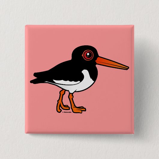 Euraziatische Oystercatcher Vierkante Button 5,1 Cm (Voorkant)