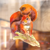 Euraziatische rode eekhoorn raamsticker (Vel 2)