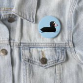 Euraziatische roet ronde button 5,7 cm (In situ)