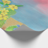 Euraziatische vrouwen en Snowdrop & Primroses Cadeaupapier (Hoek)