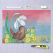 Euraziatische vrouwen en Snowdrop & Primroses Tissuepapier (Craft)