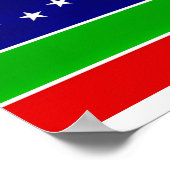 eurazië vlag europa aziatisch continent symbool poster (Hoek)