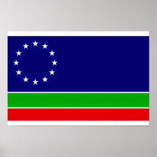 eurazië vlag europa aziatisch continent symbool poster