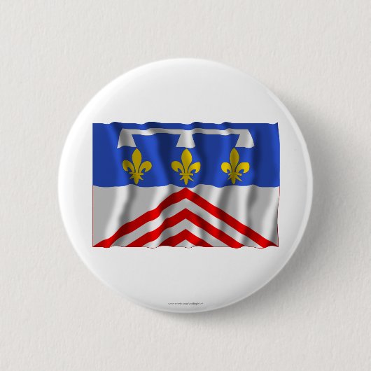 Eure-et-Loir-golfvlag Ronde Button 5,7 Cm (Voorkant)