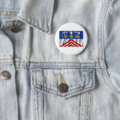 Eure-et-Loir-golfvlag Ronde Button 5,7 Cm (In situ)