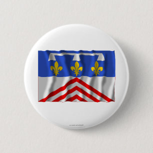 Eure-et-Loir-golfvlag Ronde Button 5,7 Cm