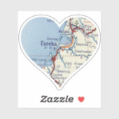  Eureka CA Kaart Sticker (Vel)
