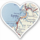  Eureka CA Kaart Sticker (Voorkant)