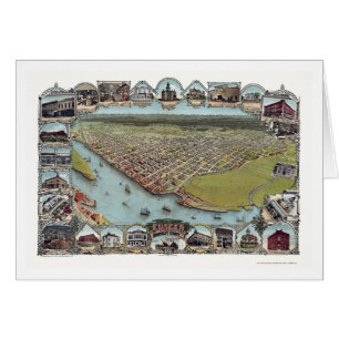 Eureka, CA Panoramic Map - 1902