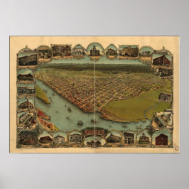 Eureka California 1902 Panoramic Map Poster