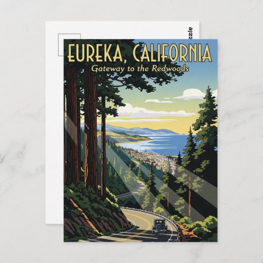  Eureka California Reizen Briefkaart (Voorkant / Achterkant)