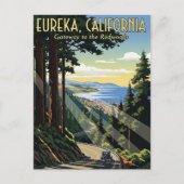  Eureka California Reizen Briefkaart (Voorkant)