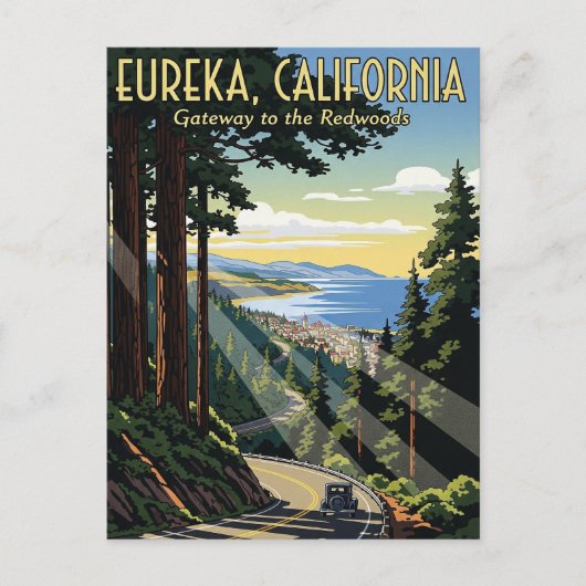 Eureka California Reizen Briefkaart (Voorkant)