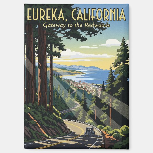 Eureka California Reizen Magneet (Voorkant)