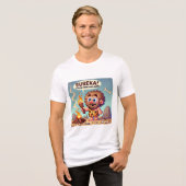 Eureka Caveman | Grappige prehistorische ontdekkin Tri-Blend Shirt (Voorkant volledig)