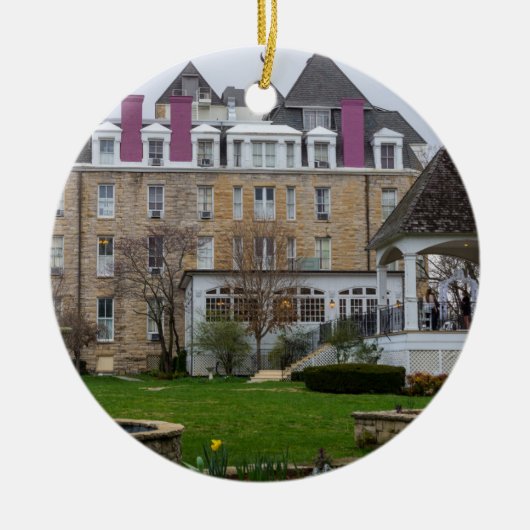 Eureka Crescent Keramisch Ornament (Voorkant)