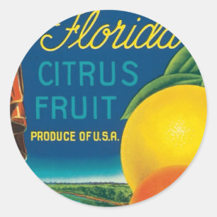 Eureka Florida Citrus Fruit Ronde Sticker