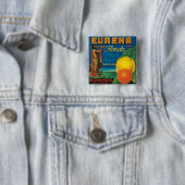 Eureka Florida Citrus Fruit Vierkante Button 5,1 Cm (In situ)