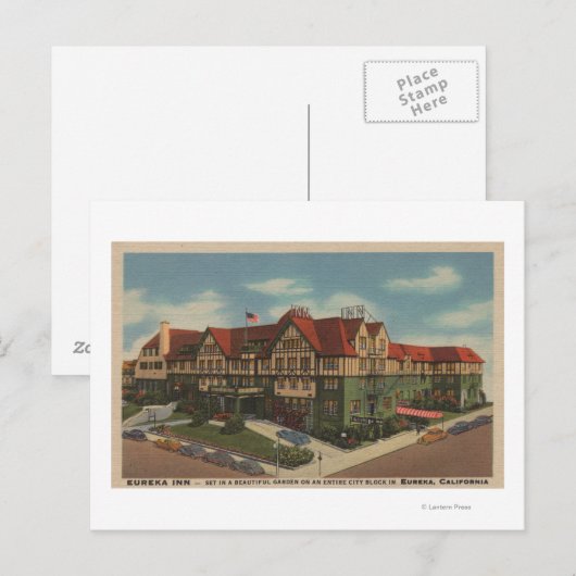 Eureka Inn Hotel Uitzicht in Eureka, Californië Briefkaart (Voorkant / Achterkant)