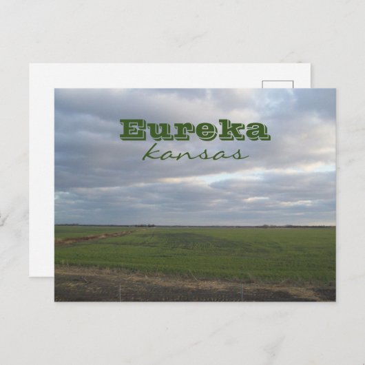 Eureka, Kansas Reizen Prairie Landschap Briefkaart (Voorkant / Achterkant)