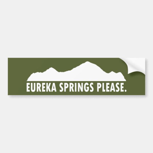 Eureka Springs alstublieft Bumpersticker (Voorkant)