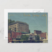 Eureka Springs, Arkansas Downtown Basin Hotel Briefkaart (Voorkant / Achterkant)