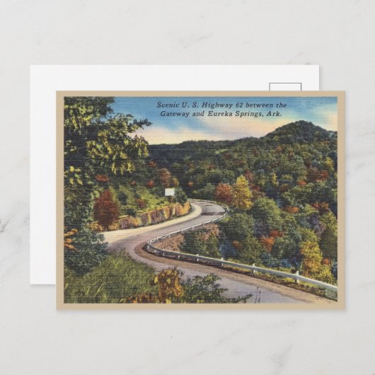 Eureka Springs Arkansas  Highway Scene Briefkaart (Voorkant / Achterkant)